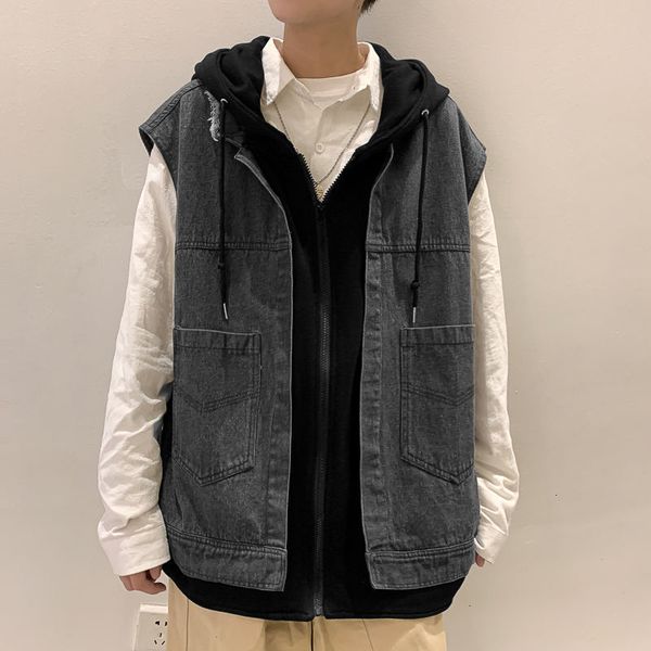 2021 new jaqueta masculina outono e inverno novo falso de duas peas denim mangas colete jovens moda masculinas hqd3, Black;brown
2021 new jaqueta masculina outono e inverno novo falso de duas peas denim mangas colete jovens moda masculinas hqd3, Black;brown