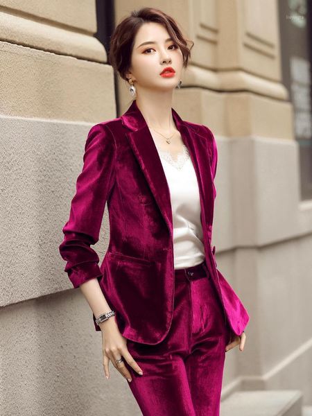 fabric velvet formal uniform designs business suits with pants and jackets coat office ladies blazers outfits set1, White
fabric velvet formal uniform designs business suits with pants and jackets coat office ladies blazers outfits set1, White