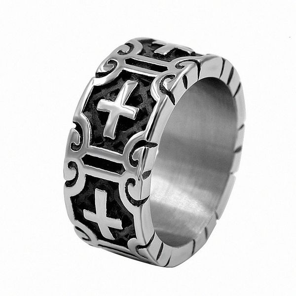 punk rock trend cross personalized titanium stainless steel men's ring hand jewelry, Silver
punk rock trend cross personalized titanium stainless steel men's ring hand jewelry, Silver