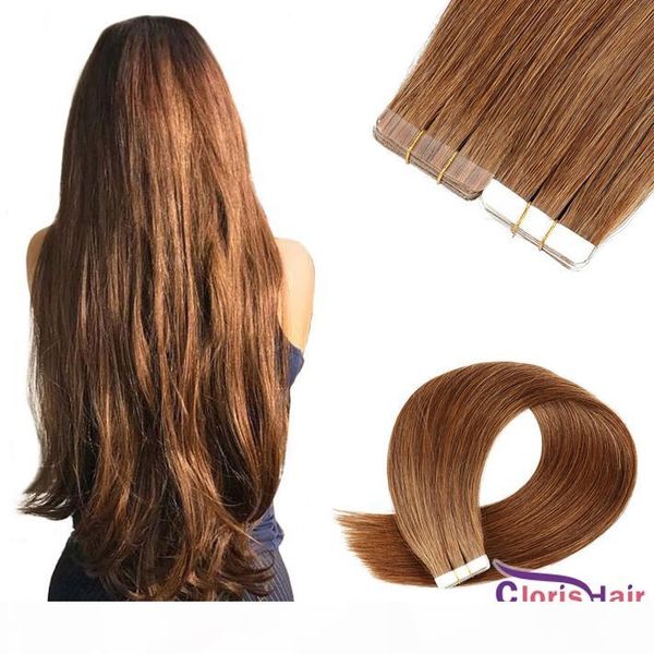 #6 chestnut brown straight tape in remy human hair extensions invisible strong double sided adhesive tape on seamless pu skin weft 20pcs, Black
#6 chestnut brown straight tape in remy human hair extensions invisible strong double sided adhesive tape on seamless pu skin weft 20pcs, Black