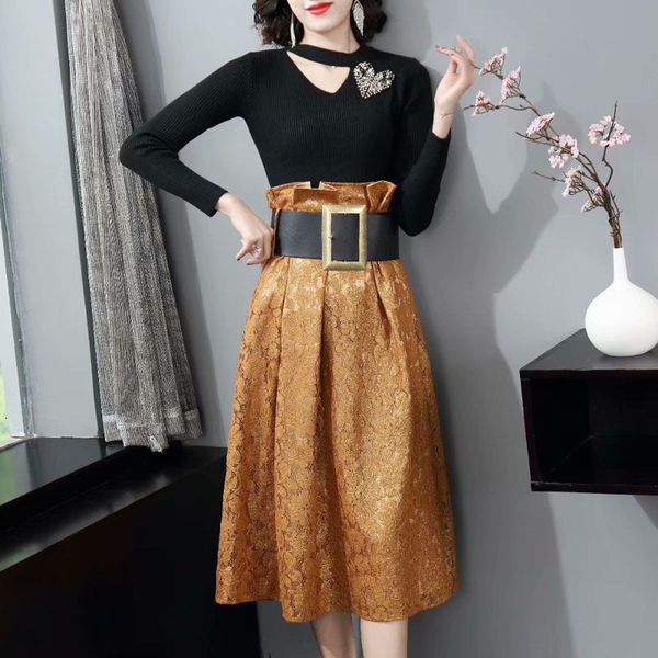 2021 autumn new frizzy style black elastic nightgown lace long-sleeved waistband 406f, White
2021 autumn new frizzy style black elastic nightgown lace long-sleeved waistband 406f, White