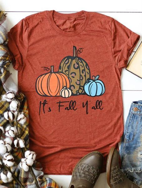 leopard its fall pumpkin print t-shirt halloween women short sleeve casual o-neck female tee shirts brickred, White
leopard its fall pumpkin print t-shirt halloween women short sleeve casual o-neck female tee shirts brickred, White