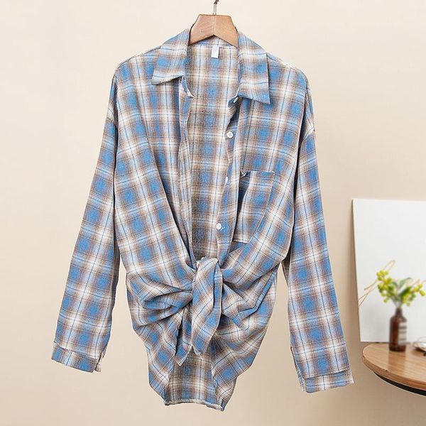 casual lapel long sleeve summer pocket blouses fashion plaid women blouses long shirts, White
casual lapel long sleeve summer pocket blouses fashion plaid women blouses long shirts, White