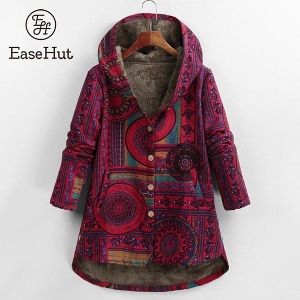 easehut women vintage printed coat buttons hooded long sleeve pockets cotton outwear plus size 3xl 5xl loose casual outwear 201127, Black
easehut women vintage printed coat buttons hooded long sleeve pockets cotton outwear plus size 3xl 5xl loose casual outwear 201127, Black