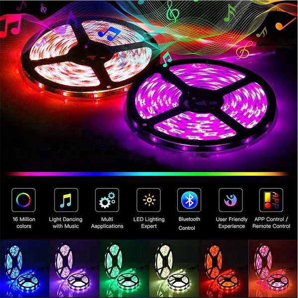 led strip lights, rgb light strip music sync color changing led lights, waterproof bluetooth phone app control led lights for bedroom home
led strip lights, rgb light strip music sync color changing led lights, waterproof bluetooth phone app control led lights for bedroom home