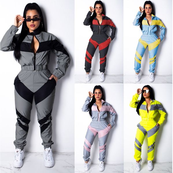 women tracksuits 2 piece set strip fashion two color splicing long sleeve zipper cardigan trousers trench coat set ladies casual wear p875, Gray
women tracksuits 2 piece set strip fashion two color splicing long sleeve zipper cardigan trousers trench coat set ladies casual wear p875, Gray