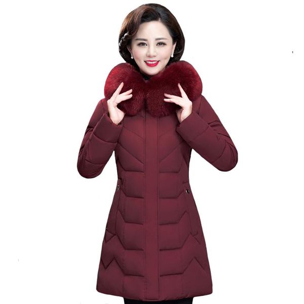 women's down & parkas plus size 6xl women winter jacket hooded fur collar slim cotton coat warm thicken long female outwear, Black
women's down & parkas plus size 6xl women winter jacket hooded fur collar slim cotton coat warm thicken long female outwear, Black