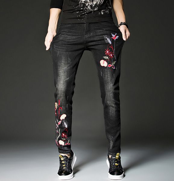 men's brim embroidery pants body-building flower jean stretch tension autumn and winter mirror 1ghc, Blue
men's brim embroidery pants body-building flower jean stretch tension autumn and winter mirror 1ghc, Blue
