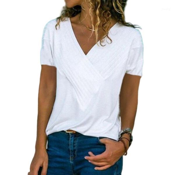 women blouse summer casual loose short sleeve solid v-neck blouses female basic shirts blusas plus size korean sj1955v1, White
women blouse summer casual loose short sleeve solid v-neck blouses female basic shirts blusas plus size korean sj1955v1, White