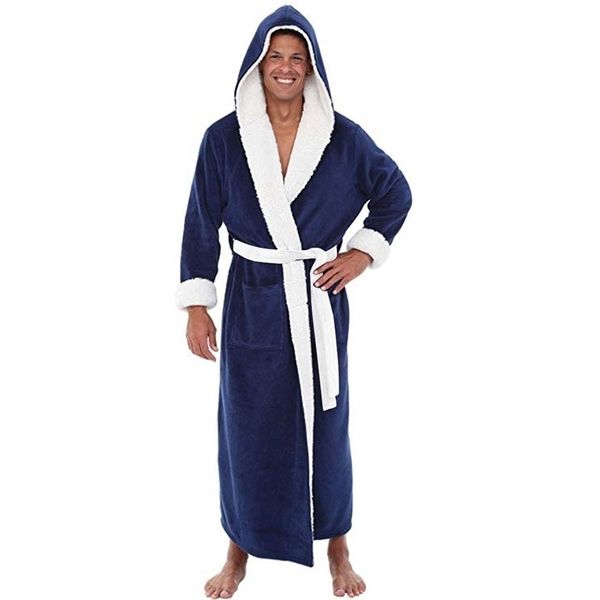 men winter pajamas bathrobe home clothes sleepwear warm plush home clothes long sleeve mens robes 201109, Black;brown
men winter pajamas bathrobe home clothes sleepwear warm plush home clothes long sleeve mens robes 201109, Black;brown