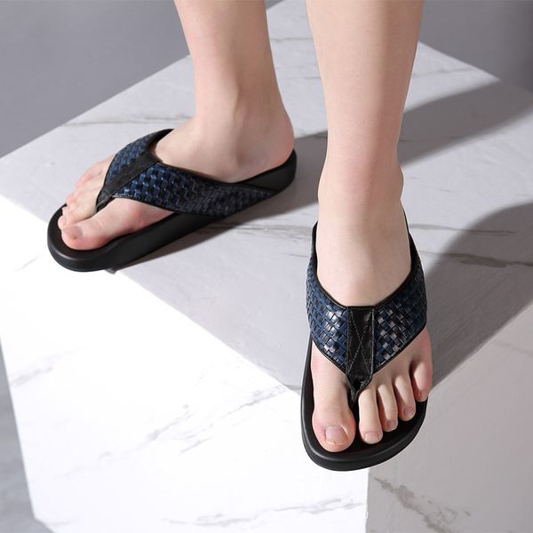 new korean 2020 version summer herringbone slippers trend of male towing leather to weave outdoors non-skid sandals casual 8te3, Black
new korean 2020 version summer herringbone slippers trend of male towing leather to weave outdoors non-skid sandals casual 8te3, Black