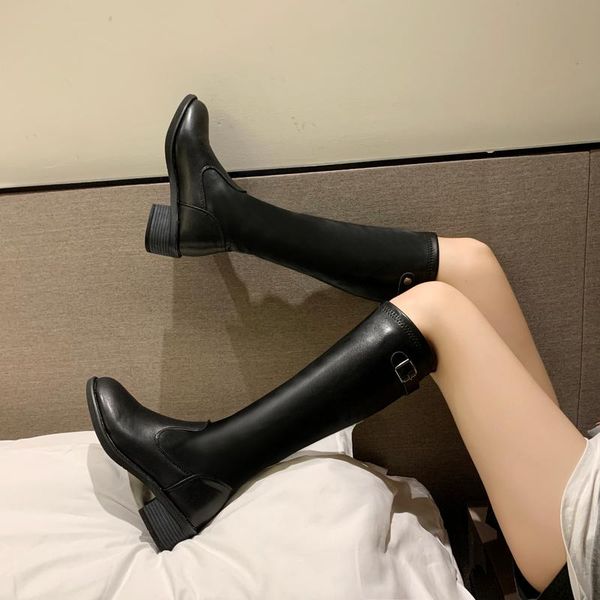 rock shoes woman lady boots boots-women thigh high heels high winter footwear luxury designer round toe, Black
rock shoes woman lady boots boots-women thigh high heels high winter footwear luxury designer round toe, Black
