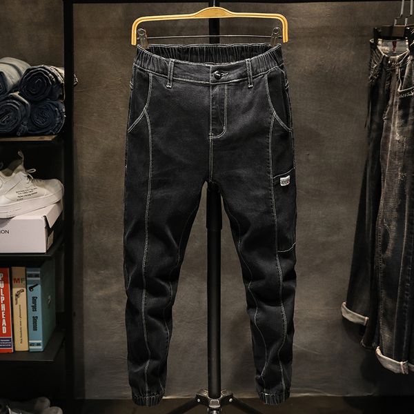 high end personalized stitching harem pants men's trend square poet jeans overalls, Blue
high end personalized stitching harem pants men's trend square poet jeans overalls, Blue
