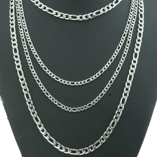 chains 1 piece fashion men's women's 4mm 6mm 316l stainless steel figaro necklaces jewelry e308, Silver
chains 1 piece fashion men's women's 4mm 6mm 316l stainless steel figaro necklaces jewelry e308, Silver