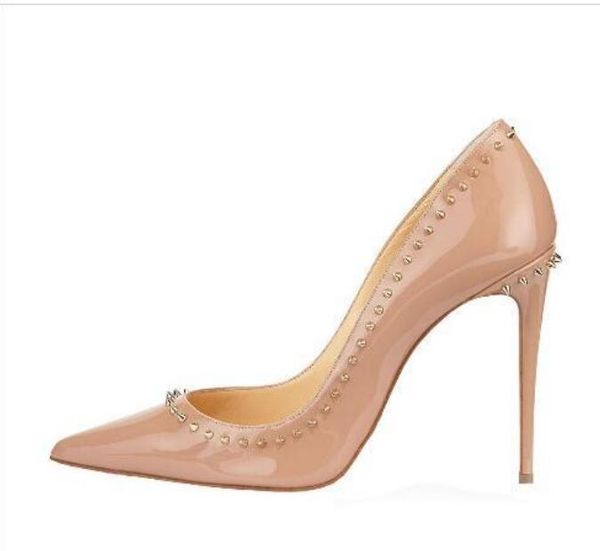 2018 new women's fashion high heels 12cm rivets shoes red bottom thin heels fashion pumps shoes with size 35-44 red bottom women shoes, Black
2018 new women's fashion high heels 12cm rivets shoes red bottom thin heels fashion pumps shoes with size 35-44 red bottom women shoes, Black
