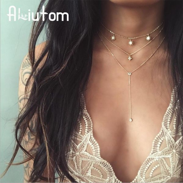 chains aliutom boho crystal star charms layered necklace for women trendy metal long pendant necklaces bohemian jewelry collars, Silver
chains aliutom boho crystal star charms layered necklace for women trendy metal long pendant necklaces bohemian jewelry collars, Silver