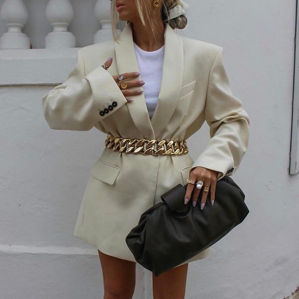 women's suits & blazers deat 2021 winter women style fashion notched collar long sleeve medium length single button office lady blazer, White;black
women's suits & blazers deat 2021 winter women style fashion notched collar long sleeve medium length single button office lady blazer, White;black