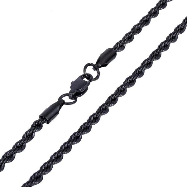 3mm wide mens chain black tone stainless steel rope chain necklace for men boys jewelry accessories kn403, Silver
3mm wide mens chain black tone stainless steel rope chain necklace for men boys jewelry accessories kn403, Silver