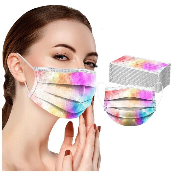 50pc disposable mask anti-pollution mouth 3 layers tie-dye print cover non woven face masks
50pc disposable mask anti-pollution mouth 3 layers tie-dye print cover non woven face masks