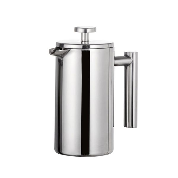 french press maker double walled cafetiere insulated coffee tea brewer pot with filter baskets stainless steel q0109
french press maker double walled cafetiere insulated coffee tea brewer pot with filter baskets stainless steel q0109