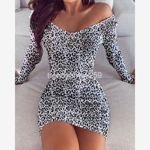 casual dresses spring and autumn women's v-neck slim leopard pattern long sleeve buttock dress, Black;gray
casual dresses spring and autumn women's v-neck slim leopard pattern long sleeve buttock dress, Black;gray