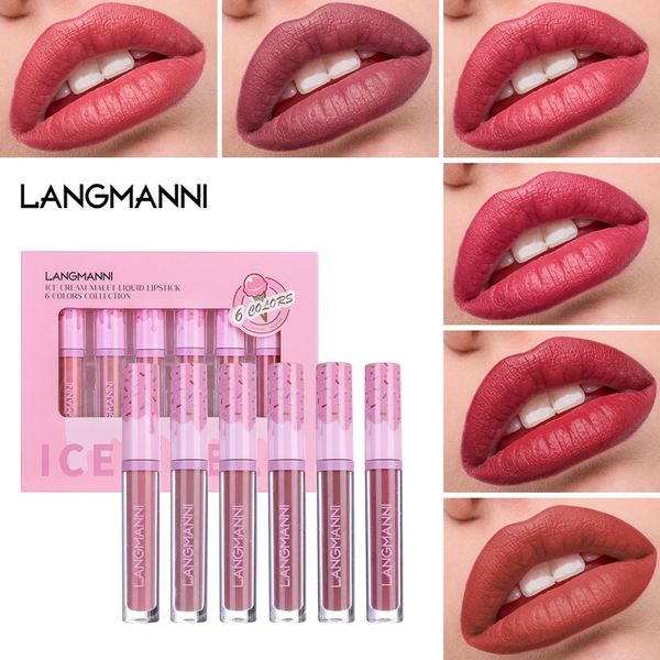 langmanni 6 colors ice cream matte lipstick set waterproof velvet lip stick red tint nude batom women fashion lips makeup set
langmanni 6 colors ice cream matte lipstick set waterproof velvet lip stick red tint nude batom women fashion lips makeup set