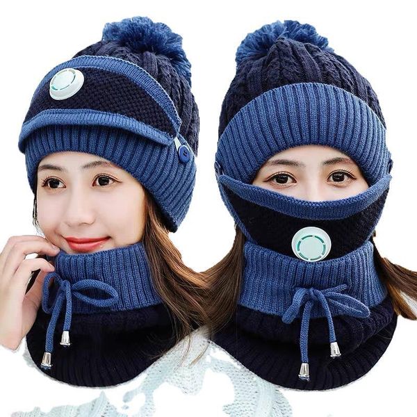 new 3 pieces set women's knitted hat scarf mask caps neck warmer winter hat for ladies girls skullies beanies warm fleece caps, Blue;gray
new 3 pieces set women's knitted hat scarf mask caps neck warmer winter hat for ladies girls skullies beanies warm fleece caps, Blue;gray