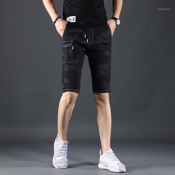 men black camouflage denim shorts summer straight short jeans 2020 fashion side pocket drawstring stretch knee length jean1, Blue
men black camouflage denim shorts summer straight short jeans 2020 fashion side pocket drawstring stretch knee length jean1, Blue