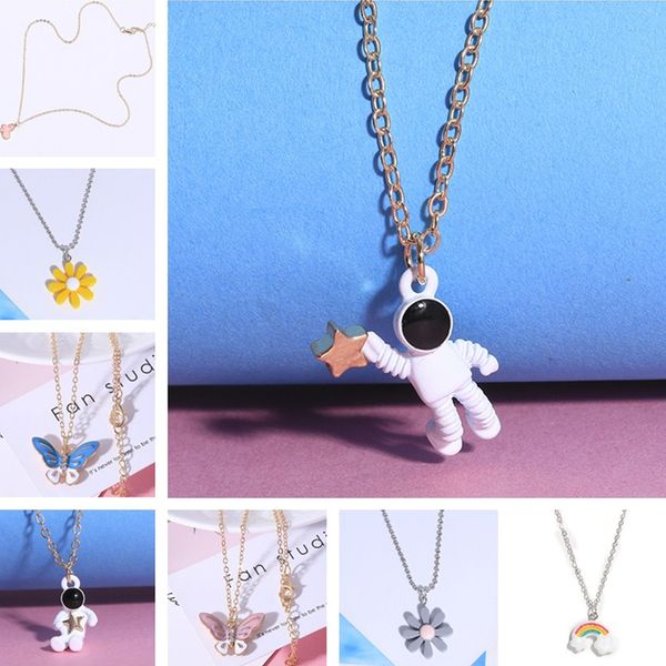 selling astronaut flowers rainbow butterfly stars clavicle chain necklaces for women enamel jewelry children gifts collar, Silver
selling astronaut flowers rainbow butterfly stars clavicle chain necklaces for women enamel jewelry children gifts collar, Silver