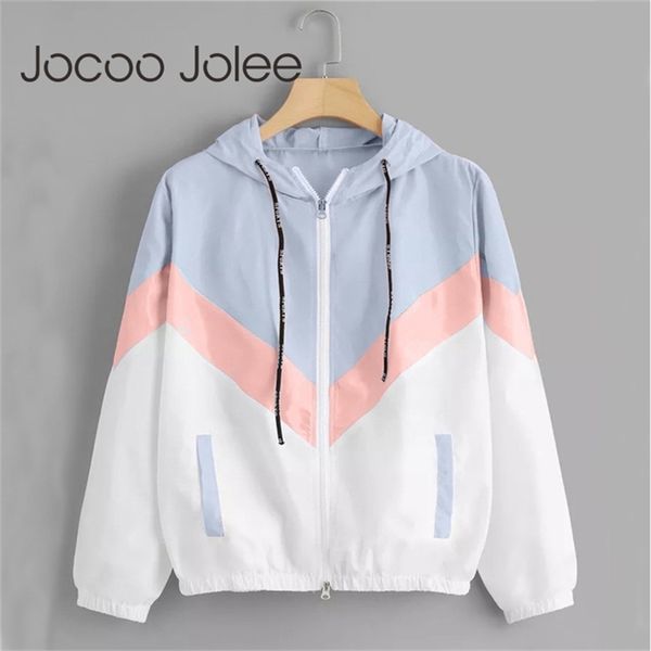 jocoo jolee fashion hooded windbreaker patchwork jackets women color block zipper jacket fall casual coats outerwear y201012, Black;brown
jocoo jolee fashion hooded windbreaker patchwork jackets women color block zipper jacket fall casual coats outerwear y201012, Black;brown