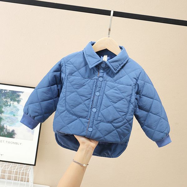 boy's cotton padded clothes 2020 new children's down jacket, Blue;gray
