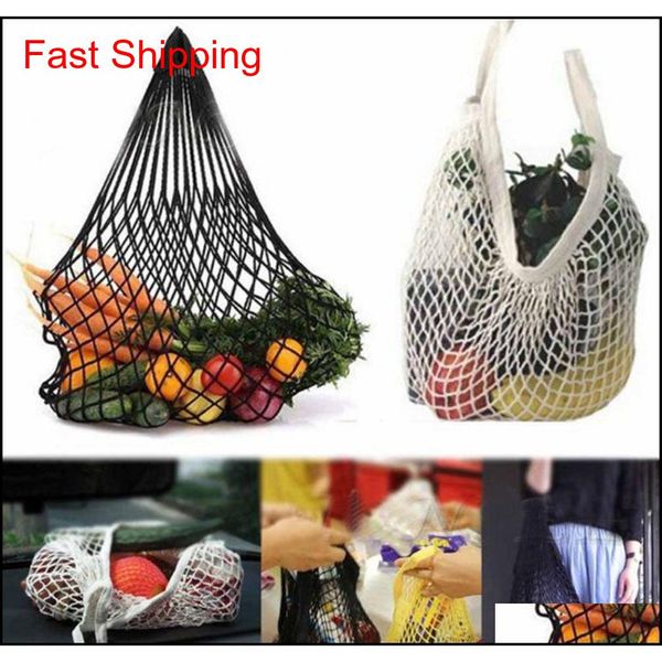 

2019 new mesh shopping bag reusable string fruit storage handbag totes women shopping mesh net woven bag shop grocery qylubs bwkf