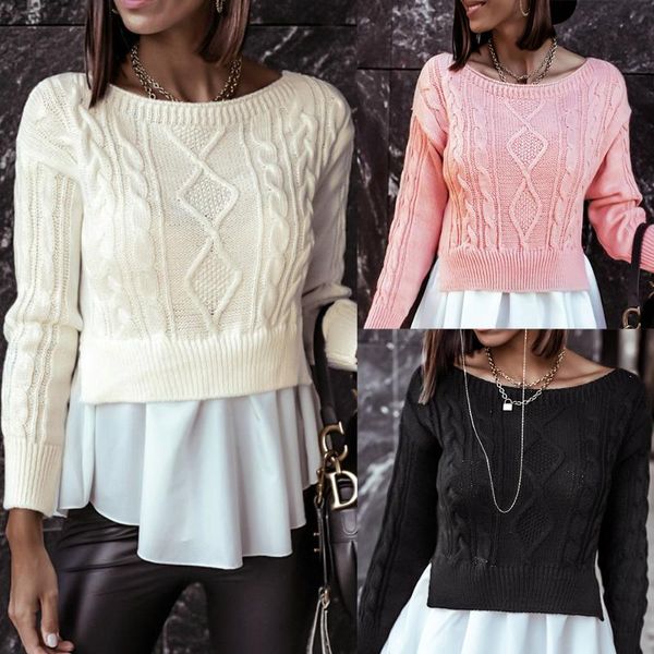 women's sweaters patchwork women sweater jumper long sleeve winter autumn knitted ladies pullover round neck female d30, White;black
women's sweaters patchwork women sweater jumper long sleeve winter autumn knitted ladies pullover round neck female d30, White;black