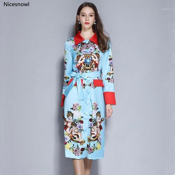 spring runway hit color angel hydrangea long trench coat women elegant belt overcoat floral print casual outerwear abrigos k2421, Tan;black
spring runway hit color angel hydrangea long trench coat women elegant belt overcoat floral print casual outerwear abrigos k2421, Tan;black