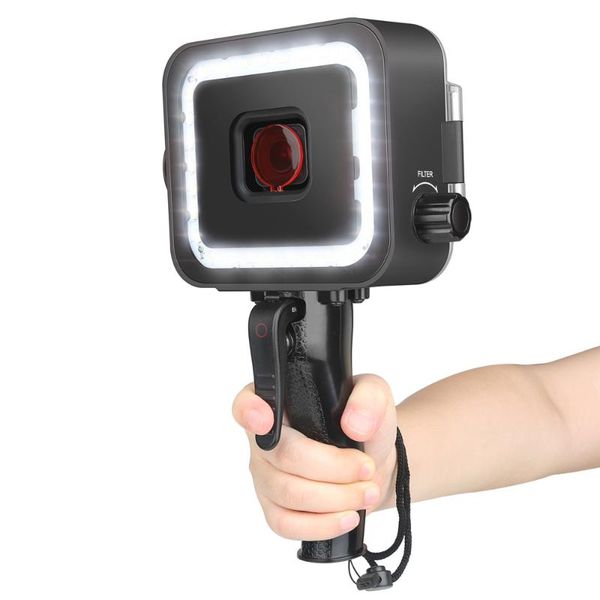40m 900lm underwater led video light for hero 7 6 5 black waterproof diving flash lighting fill in lamp + red filter
40m 900lm underwater led video light for hero 7 6 5 black waterproof diving flash lighting fill in lamp + red filter
