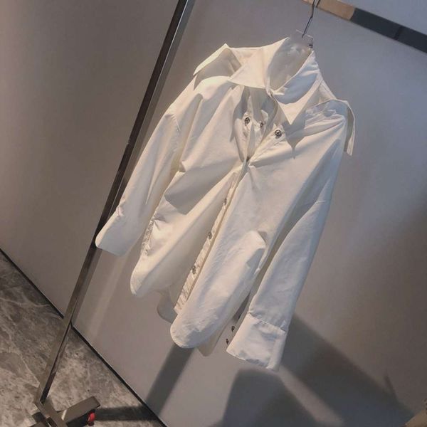 2020 niche dign new high street leisure wide style versatile temperament commuting fashionable personality two piece shirt, White
2020 niche dign new high street leisure wide style versatile temperament commuting fashionable personality two piece shirt, White