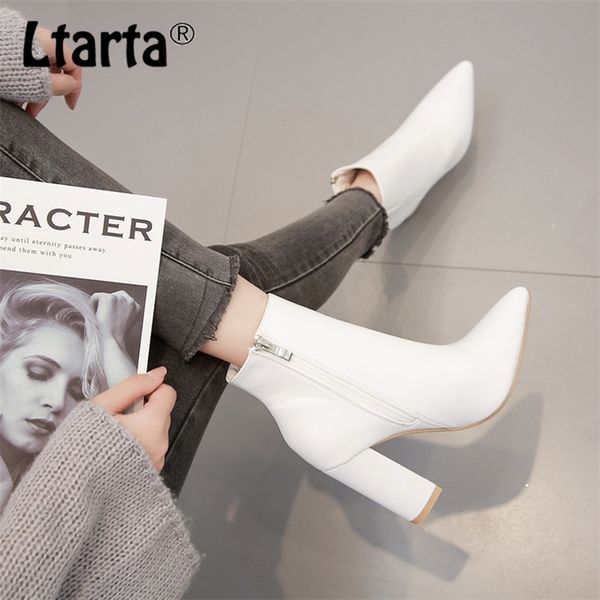 ltarta autumn women mid calf white point toe boots high heels fashion booties women's boots white for ladies zl-qs048 201215, Black
ltarta autumn women mid calf white point toe boots high heels fashion booties women's boots white for ladies zl-qs048 201215, Black