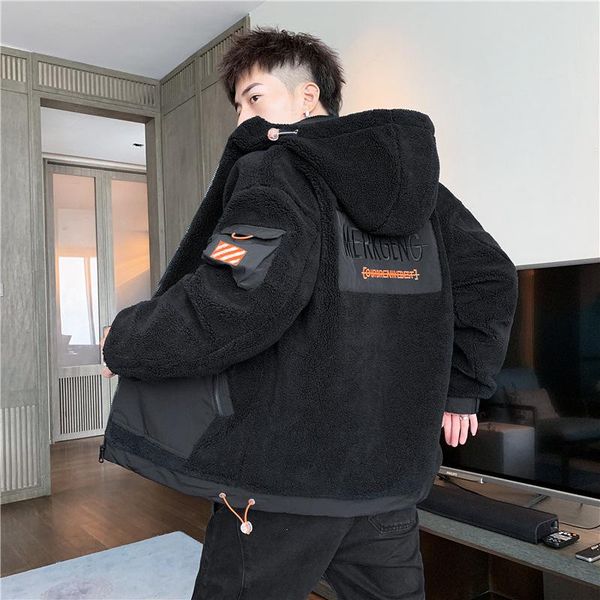 boutique in winter with velvet collar increasing cotton-padded jacket big yards men's popular logo on easing lambs wool clothes, Black
boutique in winter with velvet collar increasing cotton-padded jacket big yards men's popular logo on easing lambs wool clothes, Black