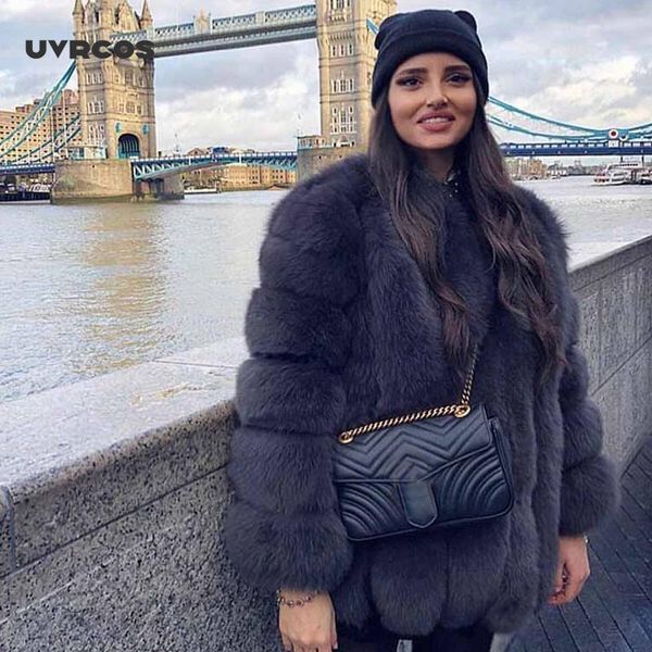 uvrcos autumn winter fur coat women clothes faux fur overcoat plus size thicken warm coats, Black
uvrcos autumn winter fur coat women clothes faux fur overcoat plus size thicken warm coats, Black