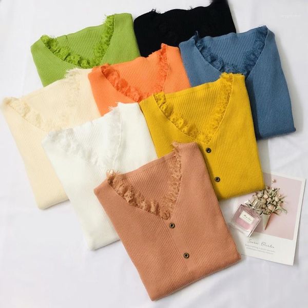 lace button v neck sweater women autumn winter basic slim pullover women sweaters and pullovers knit jumper ladies pink, White;black
lace button v neck sweater women autumn winter basic slim pullover women sweaters and pullovers knit jumper ladies pink, White;black
