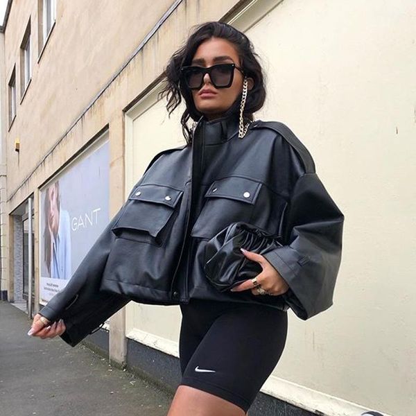 women's leather & faux malina black pu jackets women fashion pockets loose coats elegant high waisted female ladies ga1
women's leather & faux malina black pu jackets women fashion pockets loose coats elegant high waisted female ladies ga1