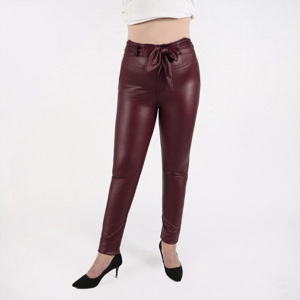 fashion european and american ladies high waist trousers slim high stretch pu belt bow leather trousers women ropa mujer, Black;white
fashion european and american ladies high waist trousers slim high stretch pu belt bow leather trousers women ropa mujer, Black;white