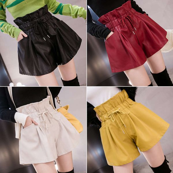 new style pu wash leather high waist ins super fire shorts boots flower bud elastic pants women, Black;gray
new style pu wash leather high waist ins super fire shorts boots flower bud elastic pants women, Black;gray