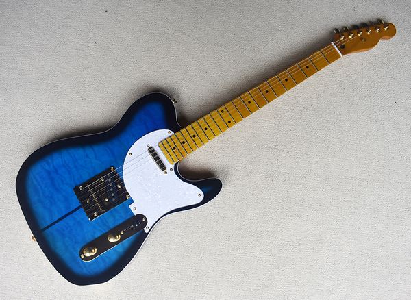 6 strings blue electric guitar with dog signature,quilted maple veneer,yellow maple fretboard,can be customized
6 strings blue electric guitar with dog signature,quilted maple veneer,yellow maple fretboard,can be customized