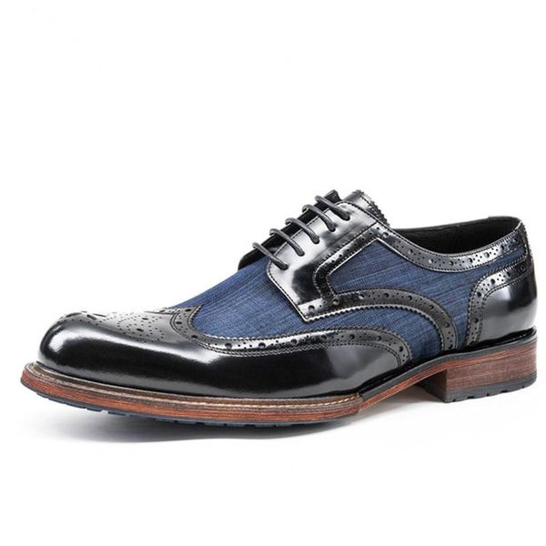 37-44 handmade mens leather light blue men dress shoes genuine leather mixed color men formal shoes brogue wedding male, Black
37-44 handmade mens leather light blue men dress shoes genuine leather mixed color men formal shoes brogue wedding male, Black