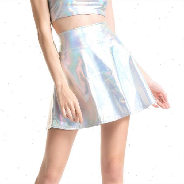 new summer pu skirt for girl bottoms short skater fashion pleated skirt dance gold silver mini skirt women, Black 
new summer pu skirt for girl bottoms short skater fashion pleated skirt dance gold silver mini skirt women, Black