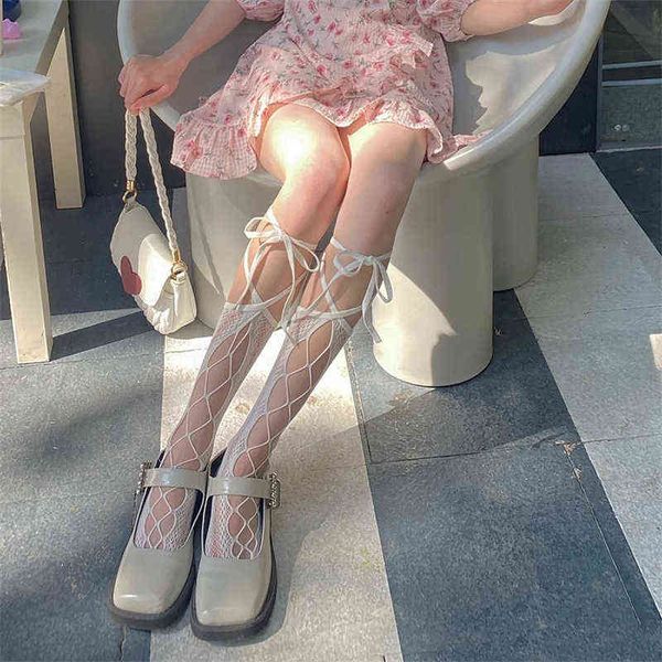 socks sweet white bandage hollowed out lace jacquard jk calf ins ita girl middle tube socks children, Red;black