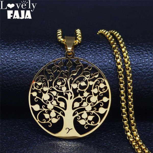 pendant necklaces 2021 tree of life stainless steel long chain necklace for women/men gold color jewelry kettingen uzun kolye n20337, Silver
pendant necklaces 2021 tree of life stainless steel long chain necklace for women/men gold color jewelry kettingen uzun kolye n20337, Silver