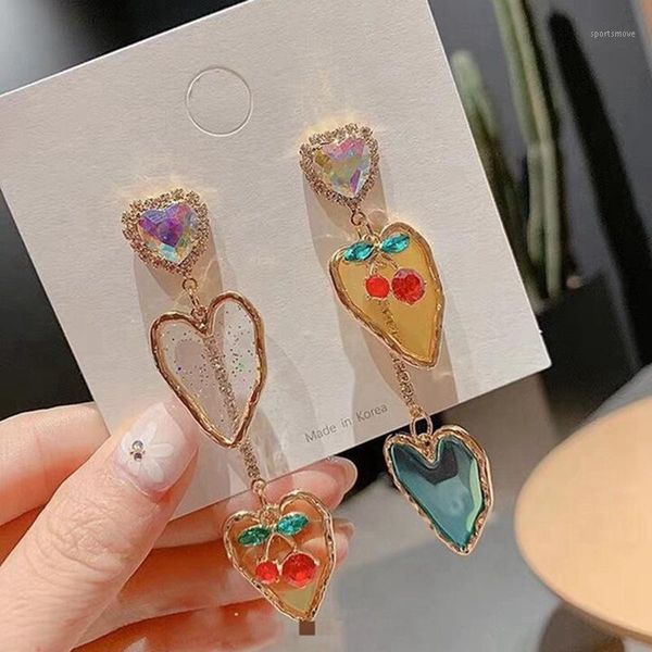 dangle & chandelier summer asymmetrical cherry earring heart pendant leather earrings rhinestone boucle doreille femme earrings1, Silver
dangle & chandelier summer asymmetrical cherry earring heart pendant leather earrings rhinestone boucle doreille femme earrings1, Silver