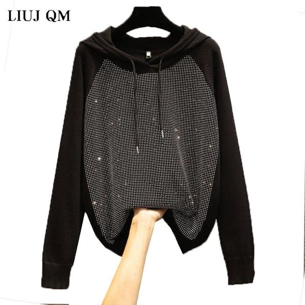 2021 new early autumn t shirt women hooded sweater women loose large size fashion women's knitted drilling hooded top, White
2021 new early autumn t shirt women hooded sweater women loose large size fashion women's knitted drilling hooded top, White